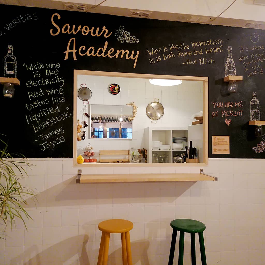 About Savour Academy venue in Barcelona cooking and wine tasting school